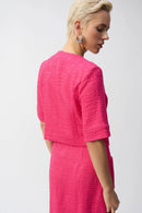 Boucle Cropped Jacket - Pink