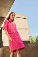 Boucle Cropped Jacket - Pink