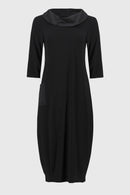 Silky Knit Cocoon Dress - Midnight Blue
