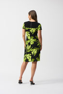 Tropical A-Line Dress - Black/multi