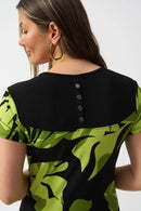 Tropical A-Line Dress - Black/multi