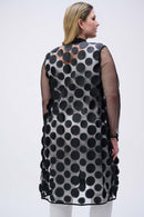 3D Dot and Mesh Cover-Up - Black