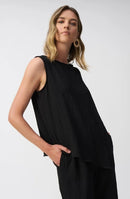 Asymmetric Sleeveless Top - Black