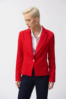 Boucle Fitted Blazer - Radiant Red