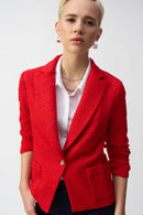 Boucle Fitted Blazer - Radiant Red