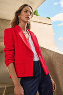 Boucle Fitted Blazer - Radiant Red