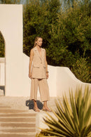 Lux Twill Culotte Trouser - Parchment