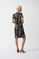 Tropical Print Dress - Black/multi