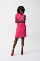 Boucle A-Line Dress - Pink