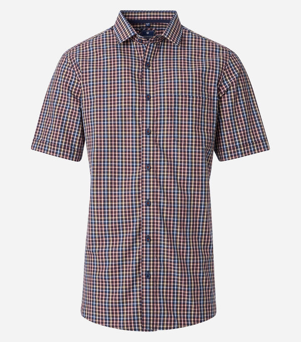 Comfort Fit Short Sleeve Shirt - Blue