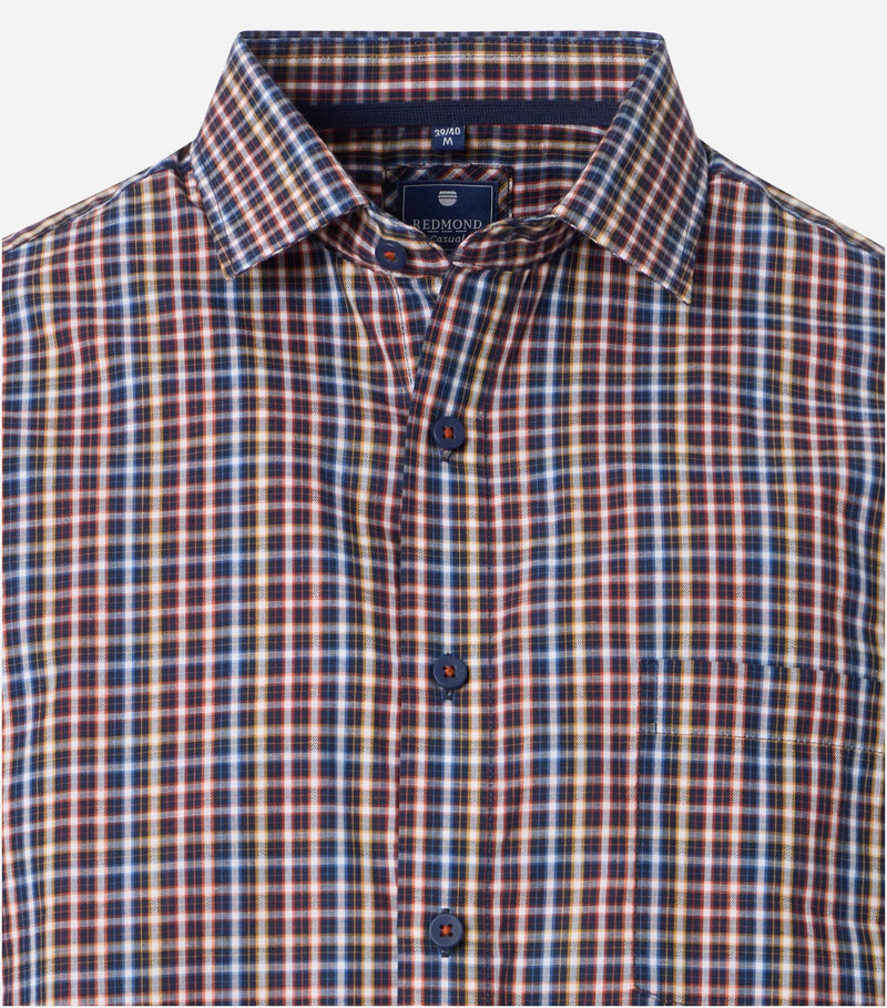 Comfort Fit Short Sleeve Shirt - Blue