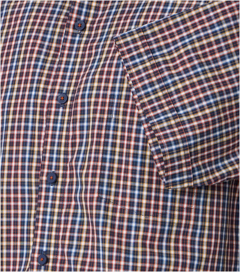 Comfort Fit Short Sleeve Shirt - Blue