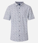 Comfort Fit Short Sleeve Shirt - Blue