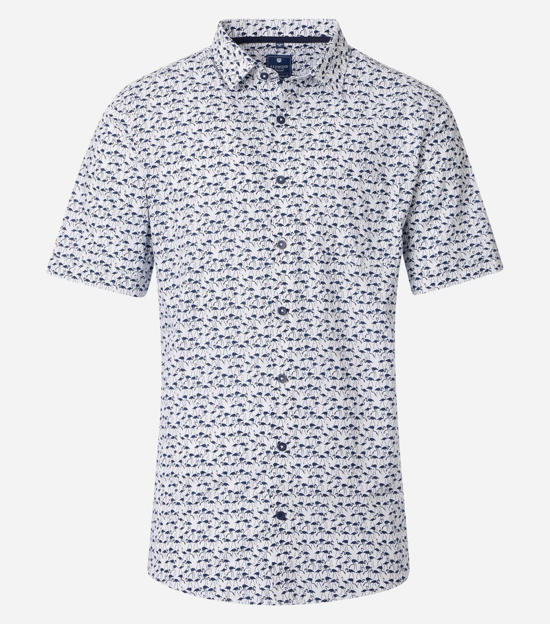 Comfort Fit Short Sleeve Shirt - Blue