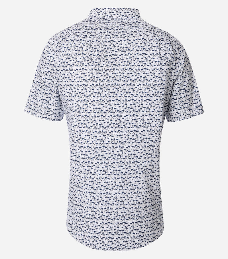 Comfort Fit Short Sleeve Shirt - Blue