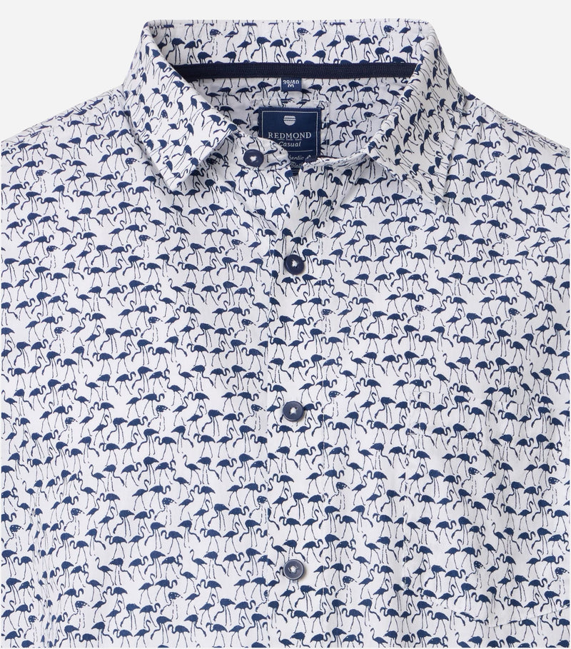 Comfort Fit Short Sleeve Shirt - Blue
