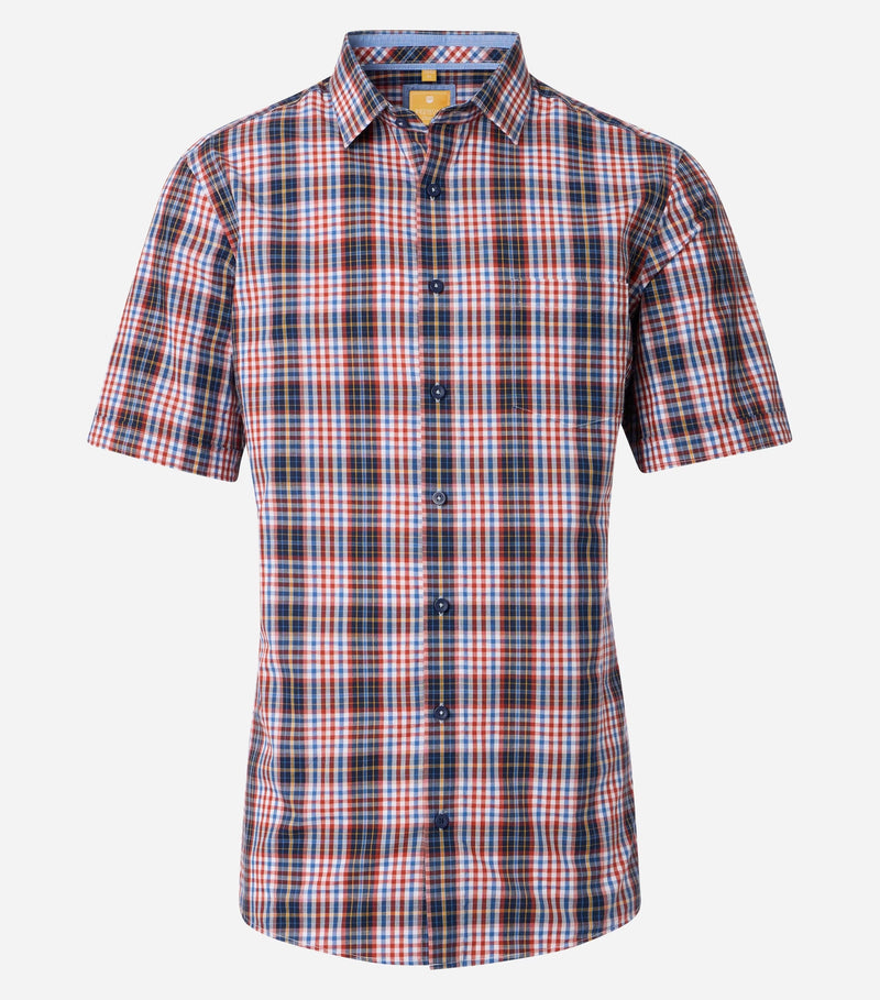 Modern Fit Short Sleeve Shirt - Orange