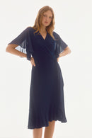 Chiffon Flowy Dress - Midnight Blue