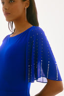 Chiffon Sheath Dress - Royal Sapphire