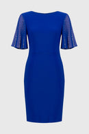 Chiffon Sheath Dress - Royal Sapphire