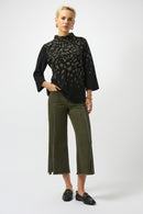 Embellished Culotte Jean - Avocado