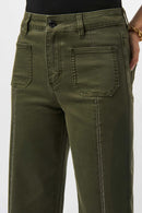 Embellished Culotte Jean - Avocado