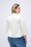 Foiled Faux Suede Jacket - Vanilla
