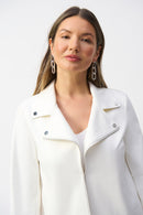 Foiled Faux Suede Jacket - Vanilla