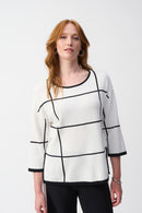Plaid Jumper - Vanilla/black