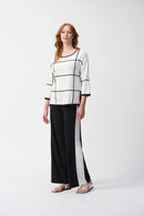 Plaid Jumper - Vanilla/black