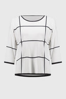 Plaid Jumper - Vanilla/black