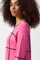 Plaid Jumper - Bubblegum/black