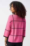 Plaid Jumper - Bubblegum/black