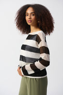 Striped jumper - Vanilla/black
