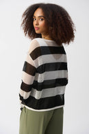 Striped jumper - Vanilla/black