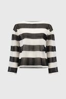 Striped jumper - Vanilla/black