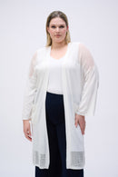 Metallic Poncho Top - Vanilla