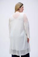 Metallic Poncho Top - Vanilla