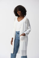 Metallic Poncho Top - Vanilla