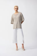 Pointelle Sequin Jumper - Champagne