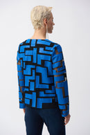 Mesh & Leatherette Jacket - Coastal Blue/black
