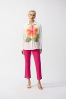 Embroidered Flower Shirt - Vanilla Multi