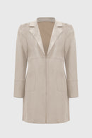 Scuba Suede Jacket - Parchment