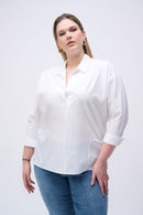Overlap VNeck Shirt - Vanilla