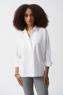 Overlap VNeck Shirt - Vanilla