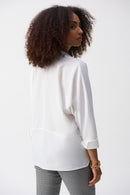 Overlap VNeck Shirt - Vanilla