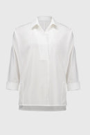 Overlap VNeck Shirt - Vanilla