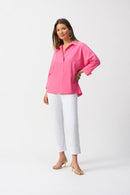 Overlap VNeck Shirt - Bubblegum