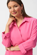 Overlap VNeck Shirt - Bubblegum