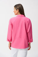 Overlap VNeck Shirt - Bubblegum